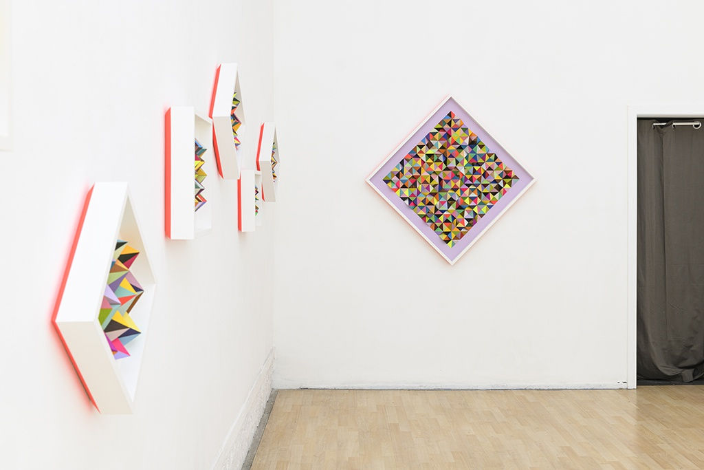 Installation image from Sean Newport's "The Garden" exhibition at Hashimoto Contemporary SF