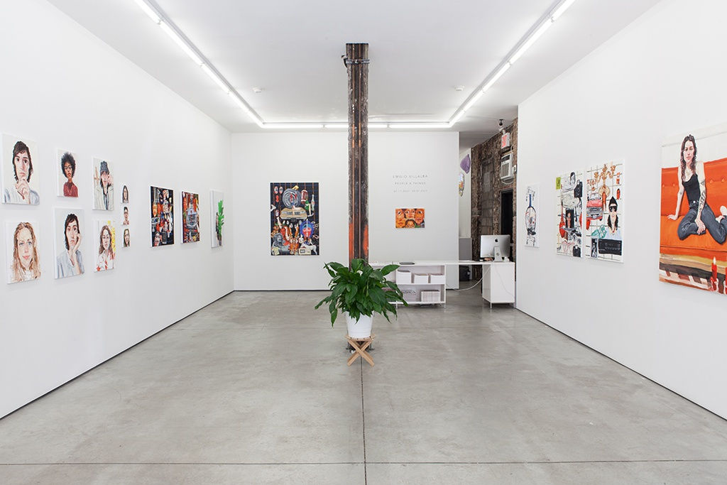 Installation image from Emilio Villalba's "People & Things" at Hashimoto Contemporary NYC