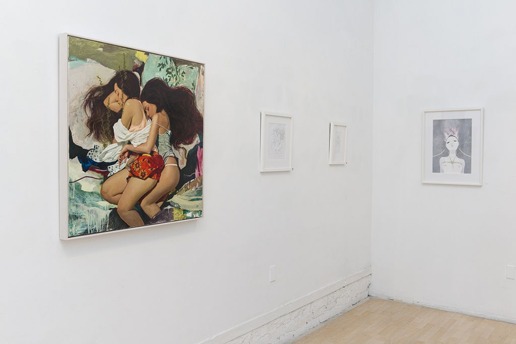 Installation image from Dan Quintana's Diffused exhibition at Hashimoto Contemporary SF