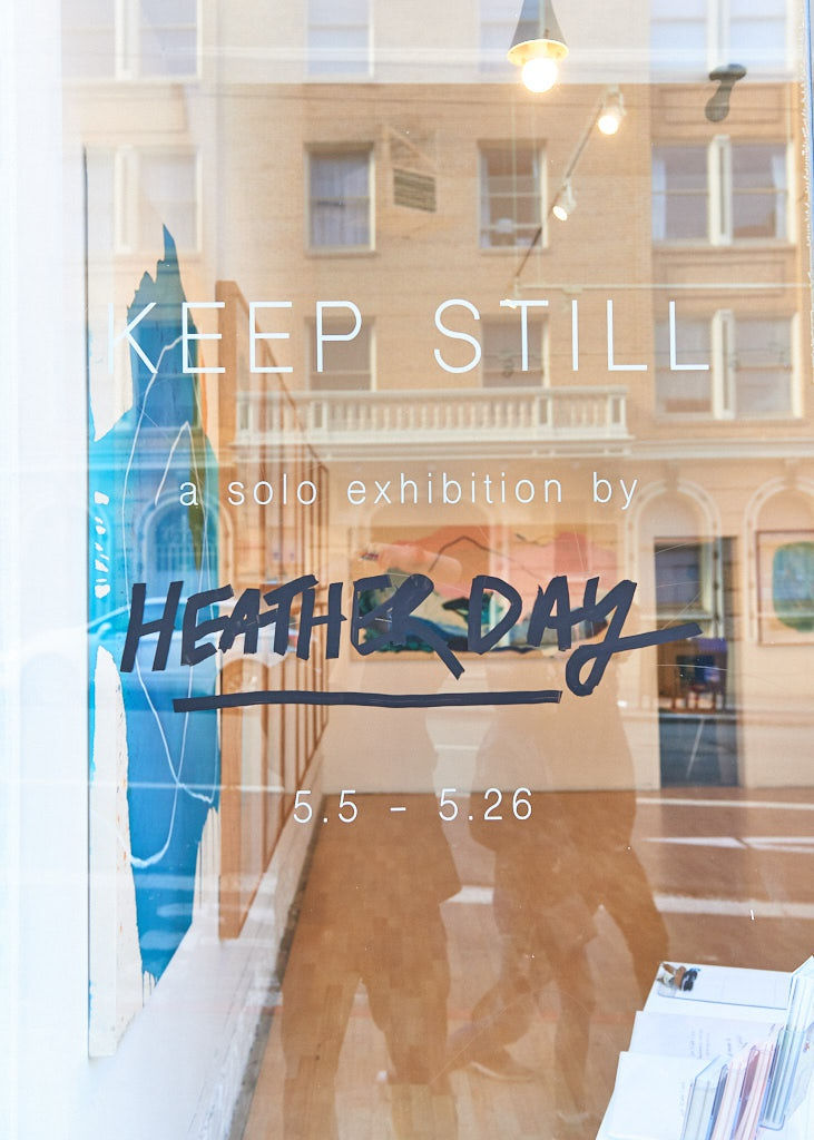 Installation image from Heather Day's "Keep Still" at Hashimoto Contemporary SF