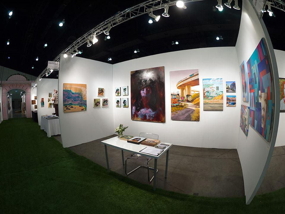 Installation view of LA Art Show booth 2015