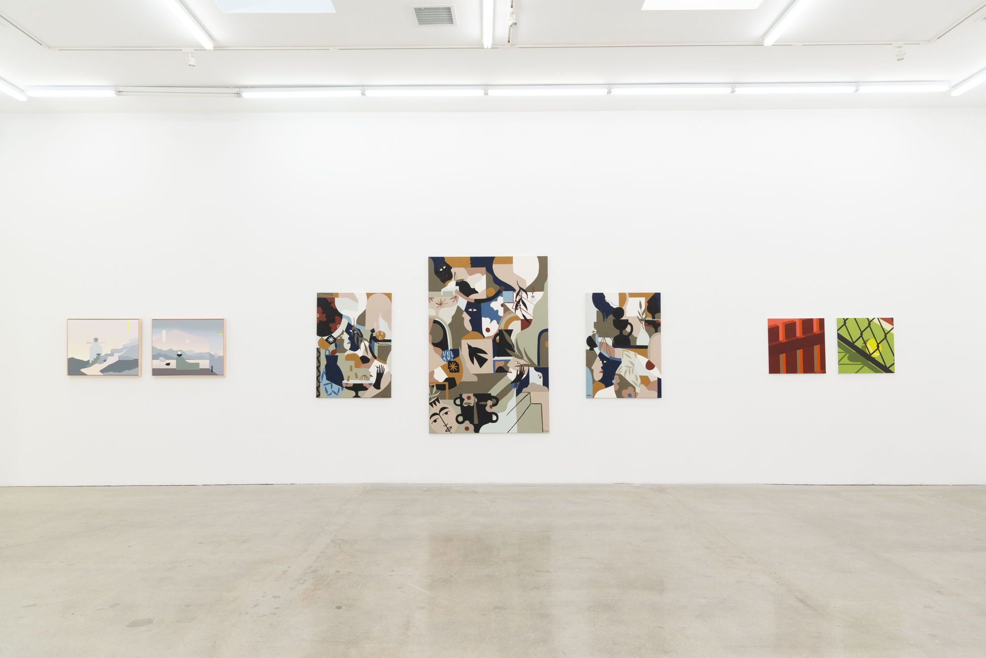 gallery installation shot of Fields of View at Hashimoto Contemporary Los Angeles