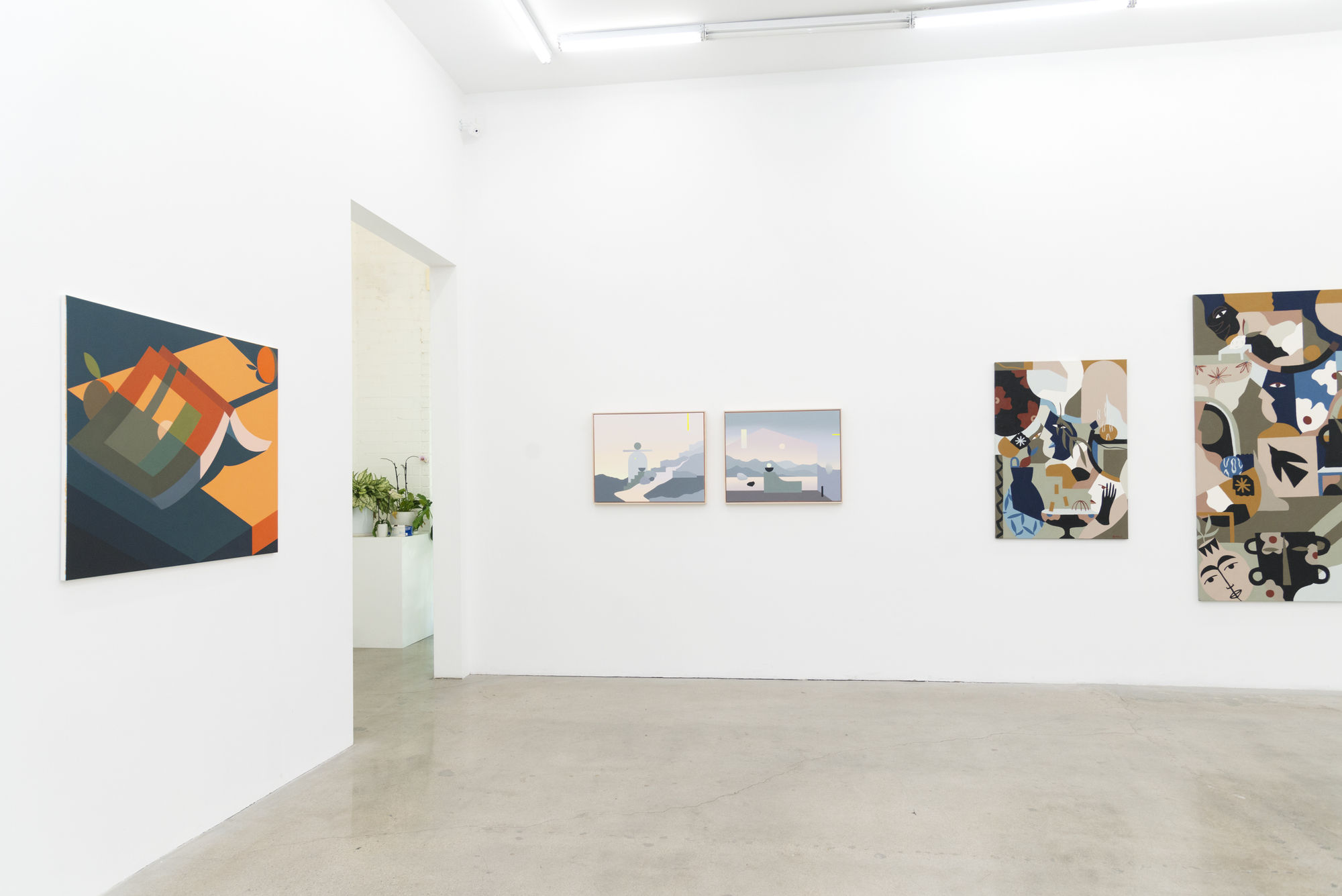 gallery installation shot of Fields of View at Hashimoto Contemporary Los Angeles