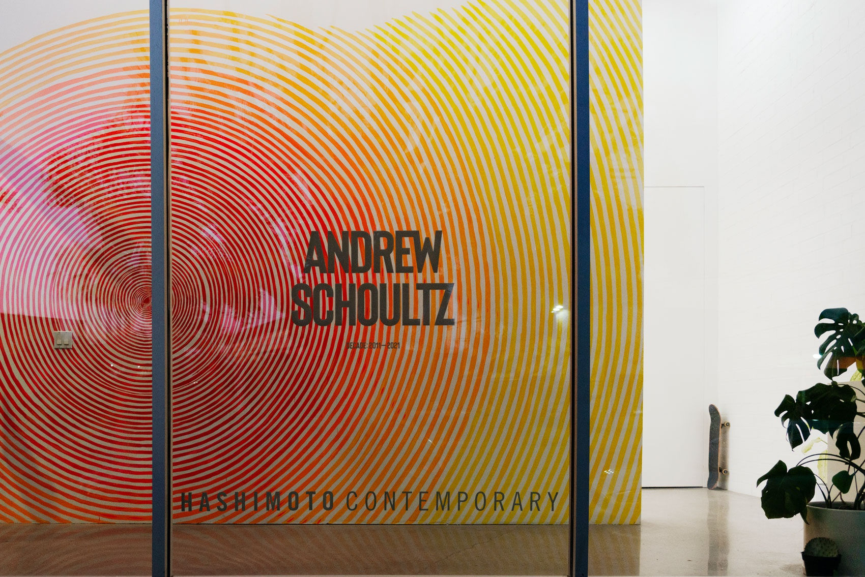 Installation shot of Andrew Schoultz Decade: 2011 - 2021 at Hashimoto Contemporary Los Angeles