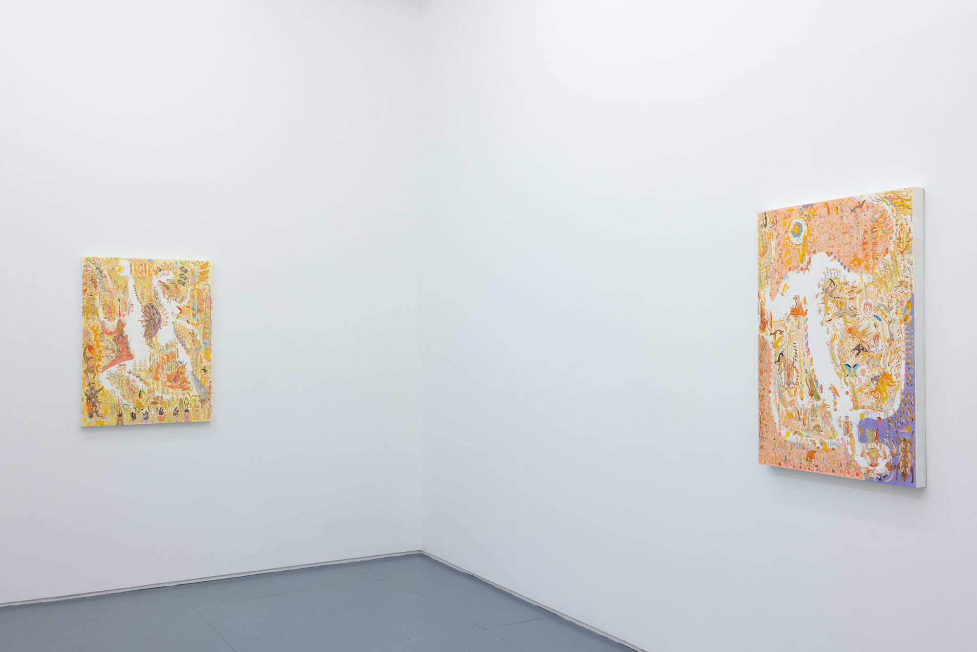installation shot of Mu Pan exhibition "To Have A Mother Means Milk"