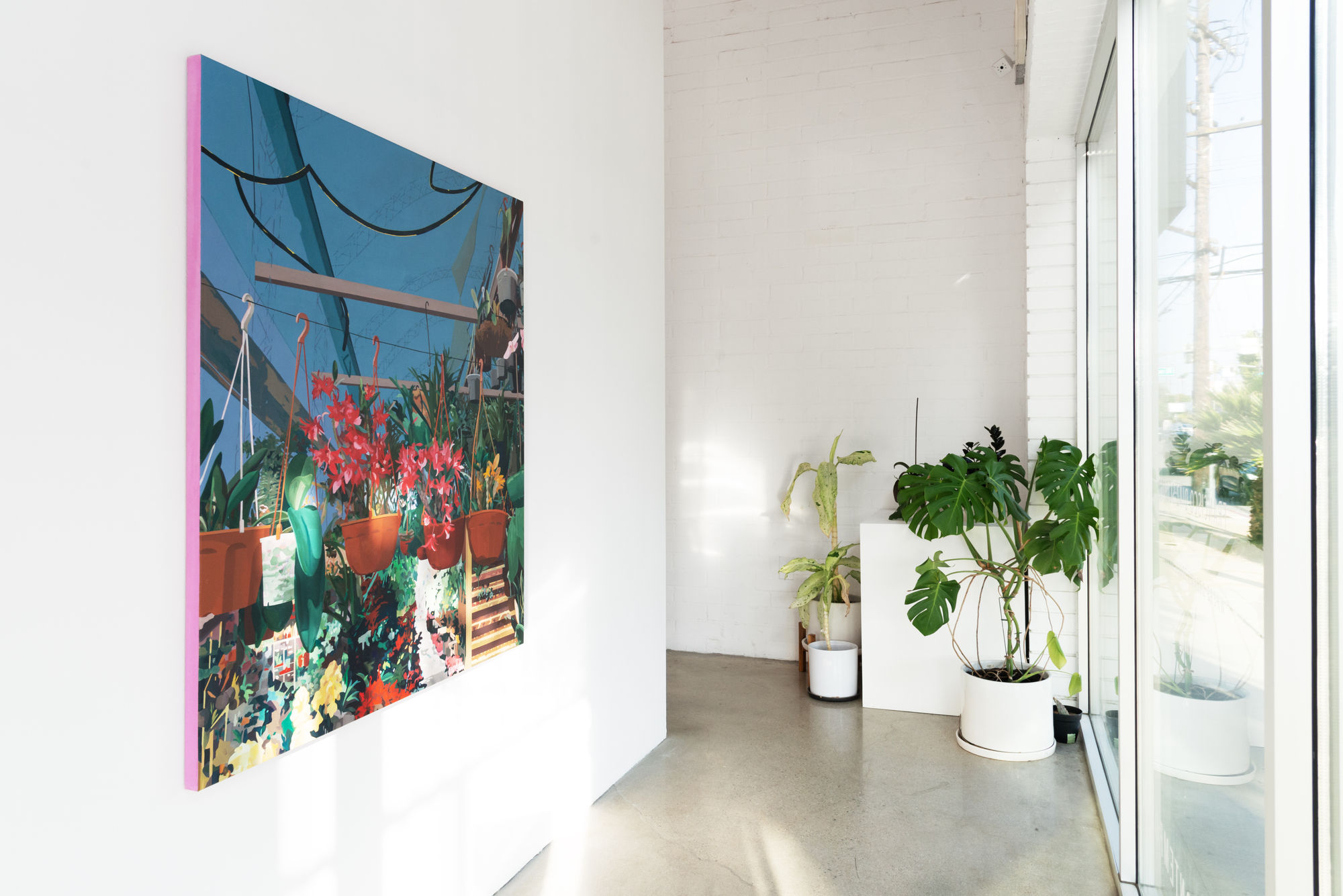 Installation image of Francisco Diaz Scotto's solo exhibition "Where Dreams Touch Ground" at Hashimoto Contemporary Los Angeles.