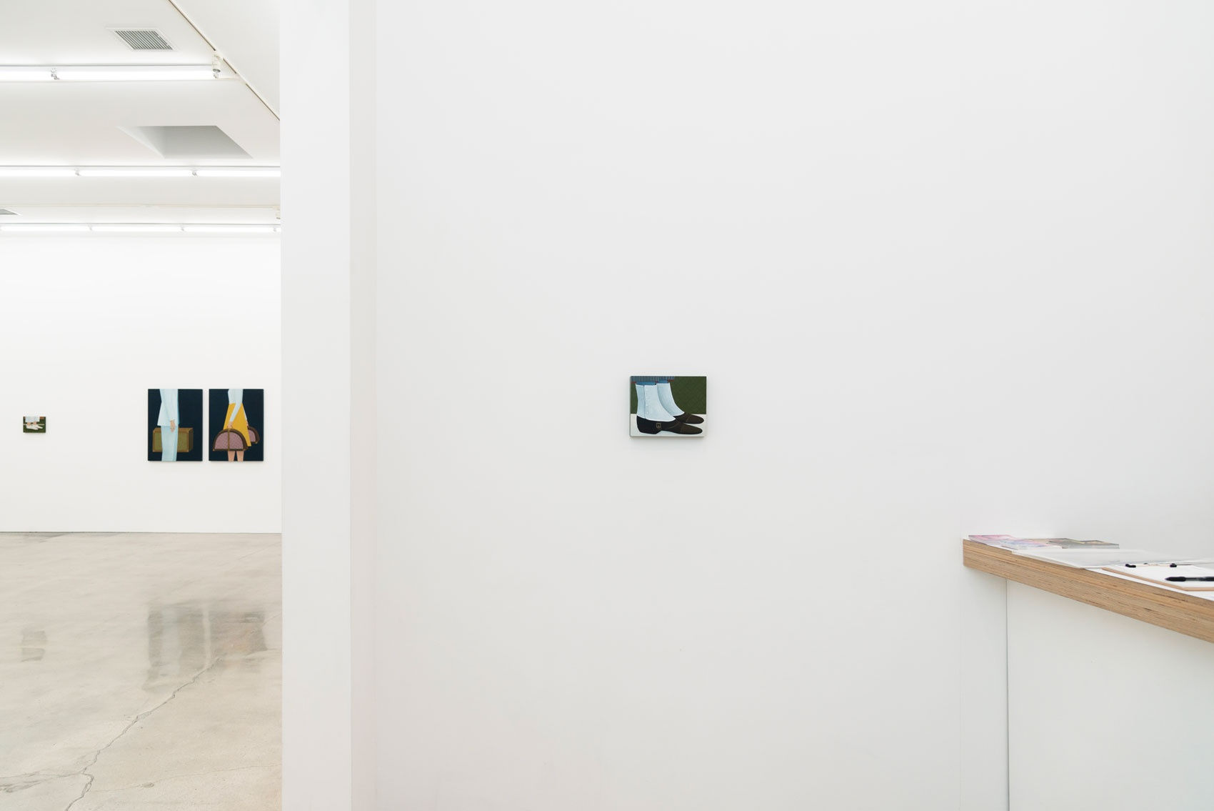 Installation image of Angela Burson's exhibition Travelers at Hashimoto Contemporary Los Angeles.