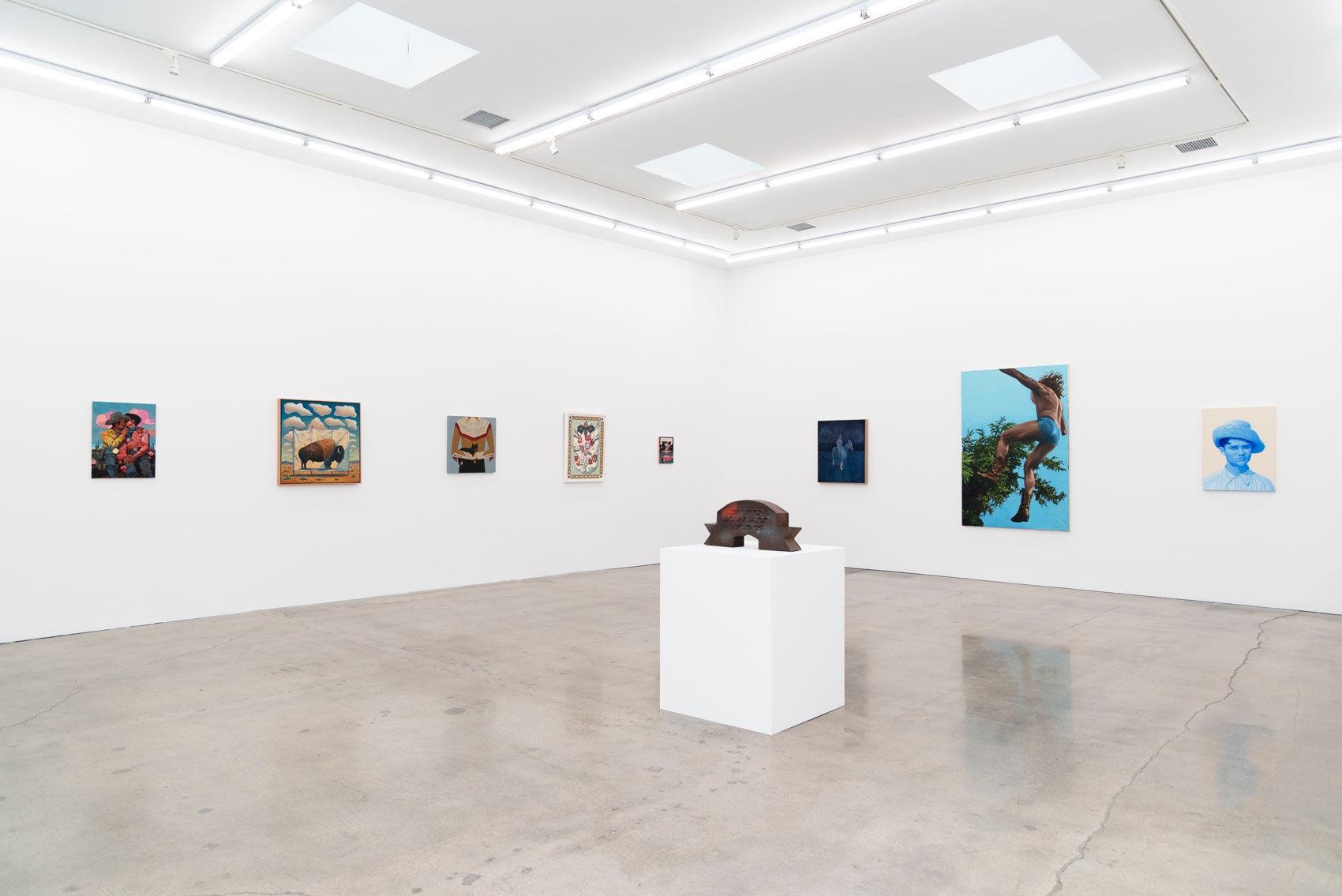 Installation images of group exhibition Weird West at Hashimoto Contemporary Los Angeles