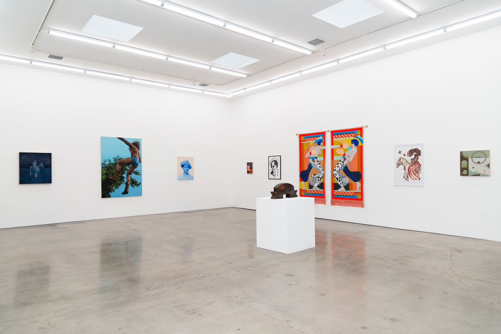 Installation images of group exhibition Weird West at Hashimoto Contemporary Los Angeles