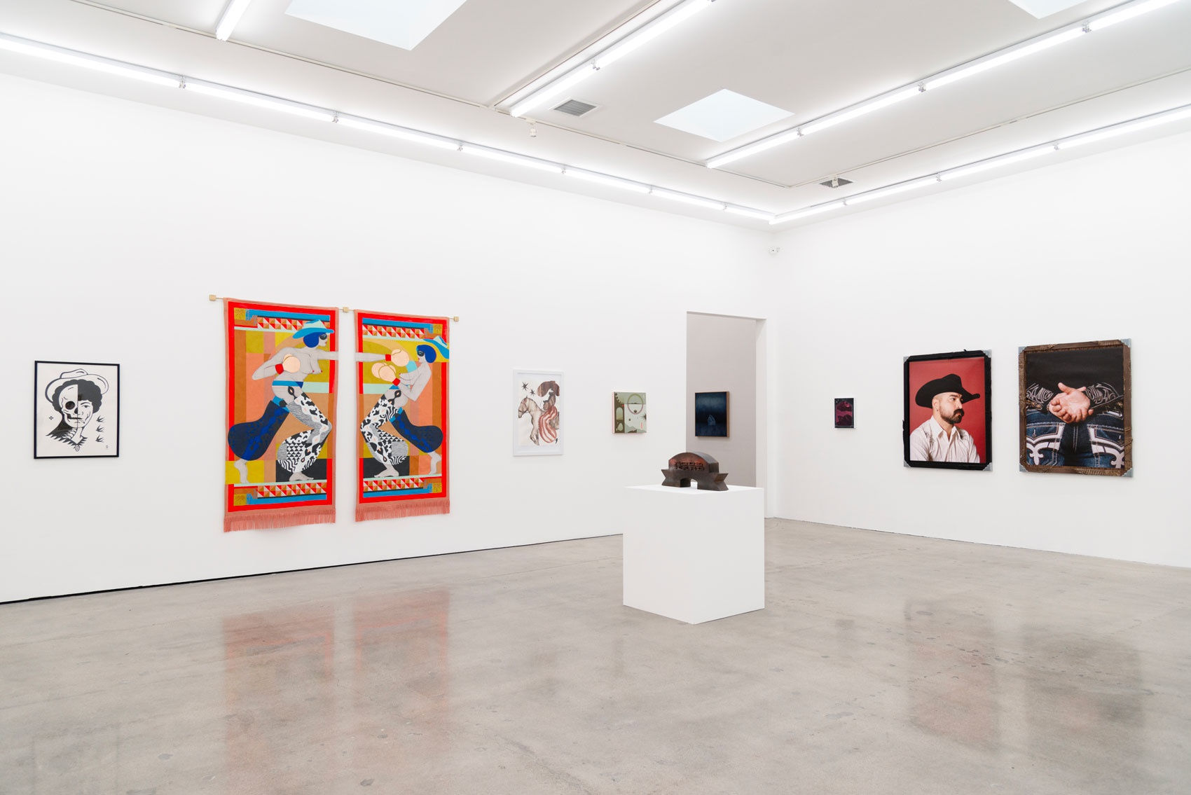 Installation images of group exhibition Weird West at Hashimoto Contemporary Los Angeles