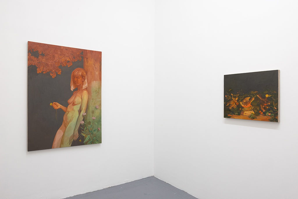 Installation image of Rachel Gregor exhibition "Cruel Babes"