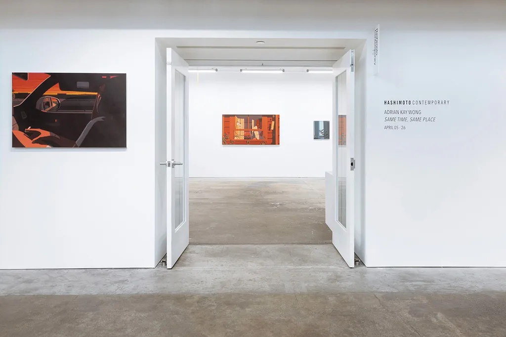 Installation view of Adrian Kay Wong "Same Time, Same Place," at Hashimoto Contemporary San Francisco
