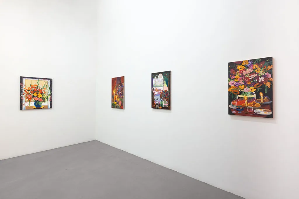 Installation photo of Nicholas Bono Kennedy's solo exhibition "After the Dinner Party"