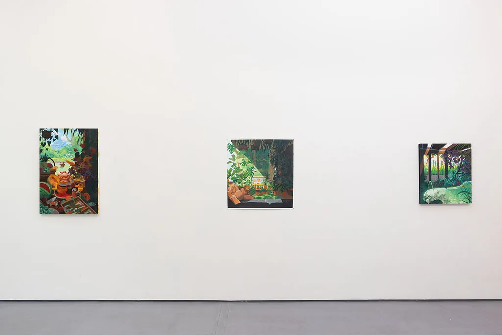 Installation photo of Nicholas Bono Kennedy's solo exhibition "After the Dinner Party"