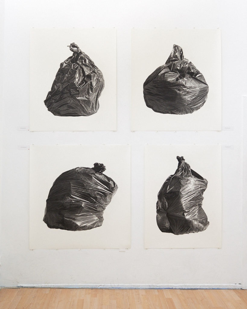 Installation image from Joel Daniel Phillips' "Hazards May Be Present II" at Hashimoto Contemporary SF