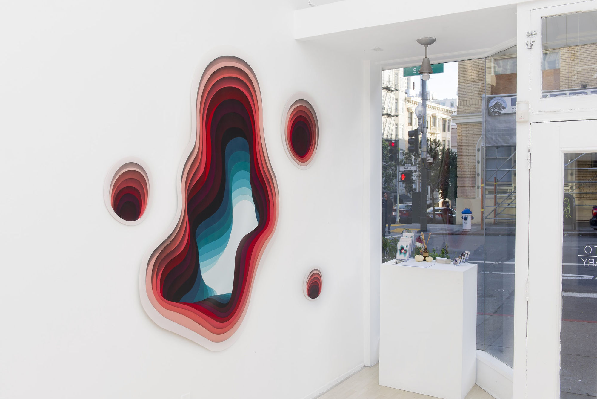 Installation view from 1010's exhibition "Eversion" at Hashimoto Contemporary SF