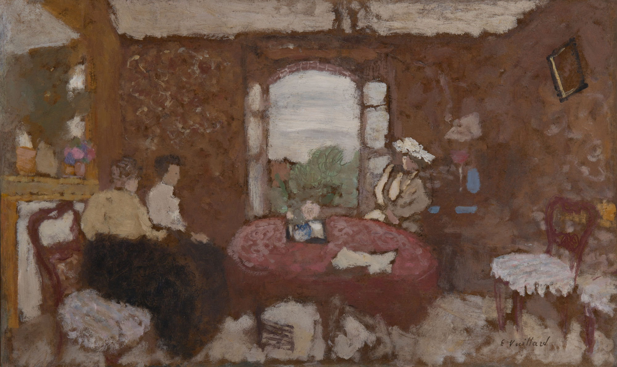 EDOUARD VUILLARD (1868-1940)Lucy Hessel en visite chez les Roussel à Cricqueboeuf, 1901