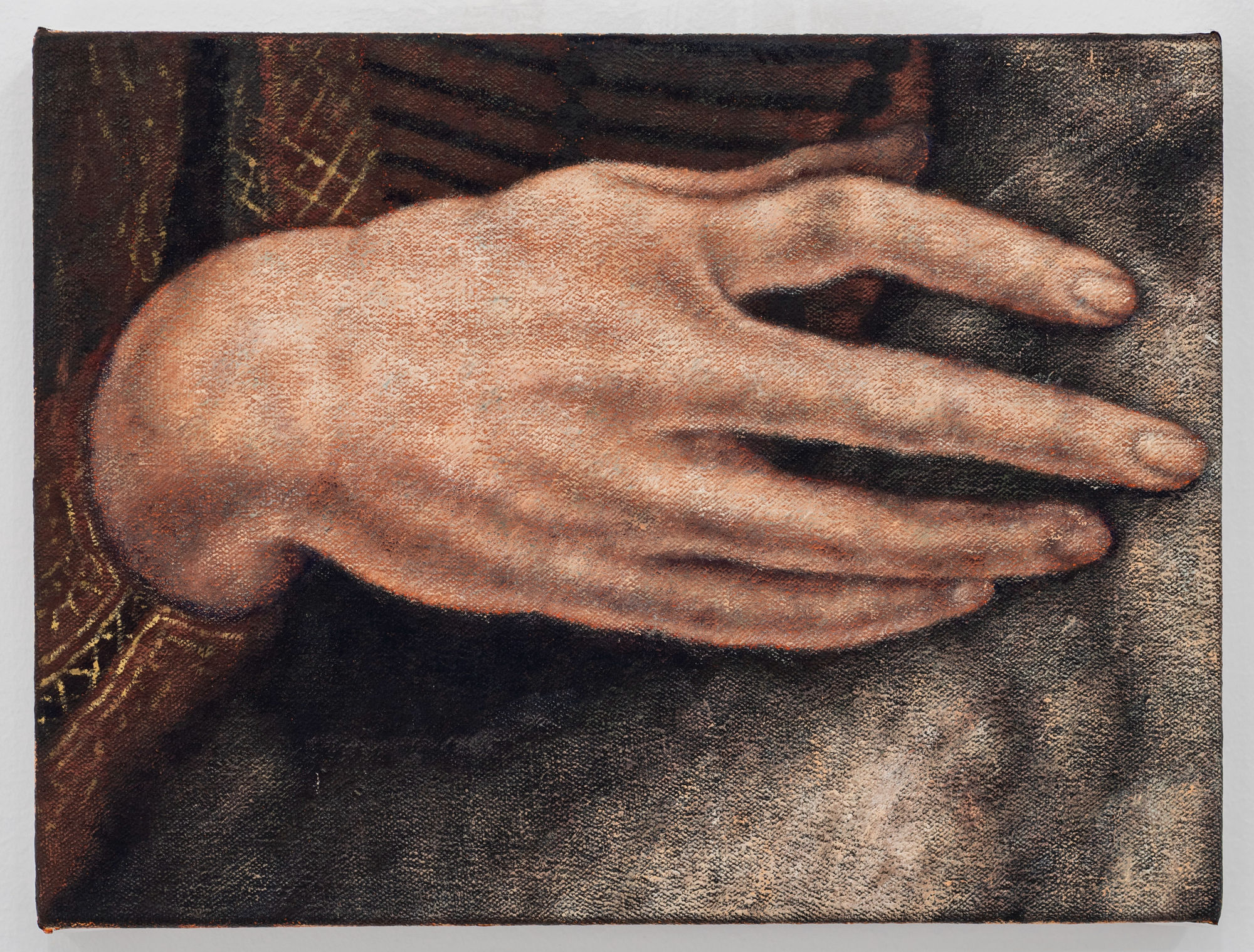 Jennifer Carvalho An archive of gestures (Lady with an Ermine), 2024 Oil on canvas 9 x 12 inches 22 x 30 cm