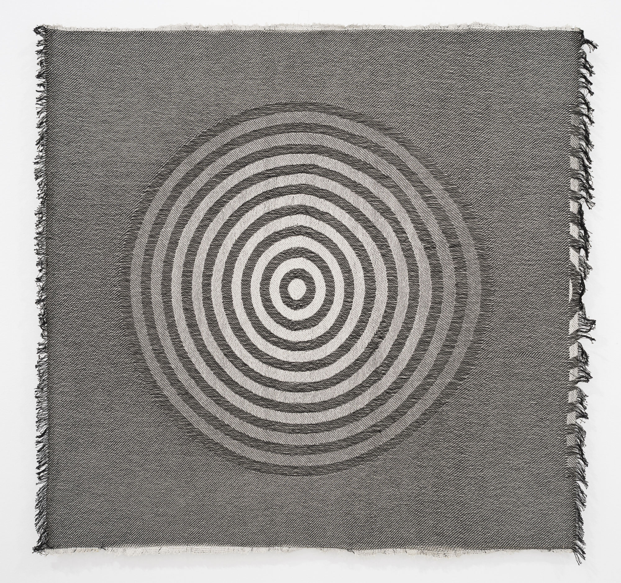 Liz Collins Shadow World I, 2022 Textile (cotton mounted on wood panel) 41 1/2 x 43 inches 105 x 109 cm