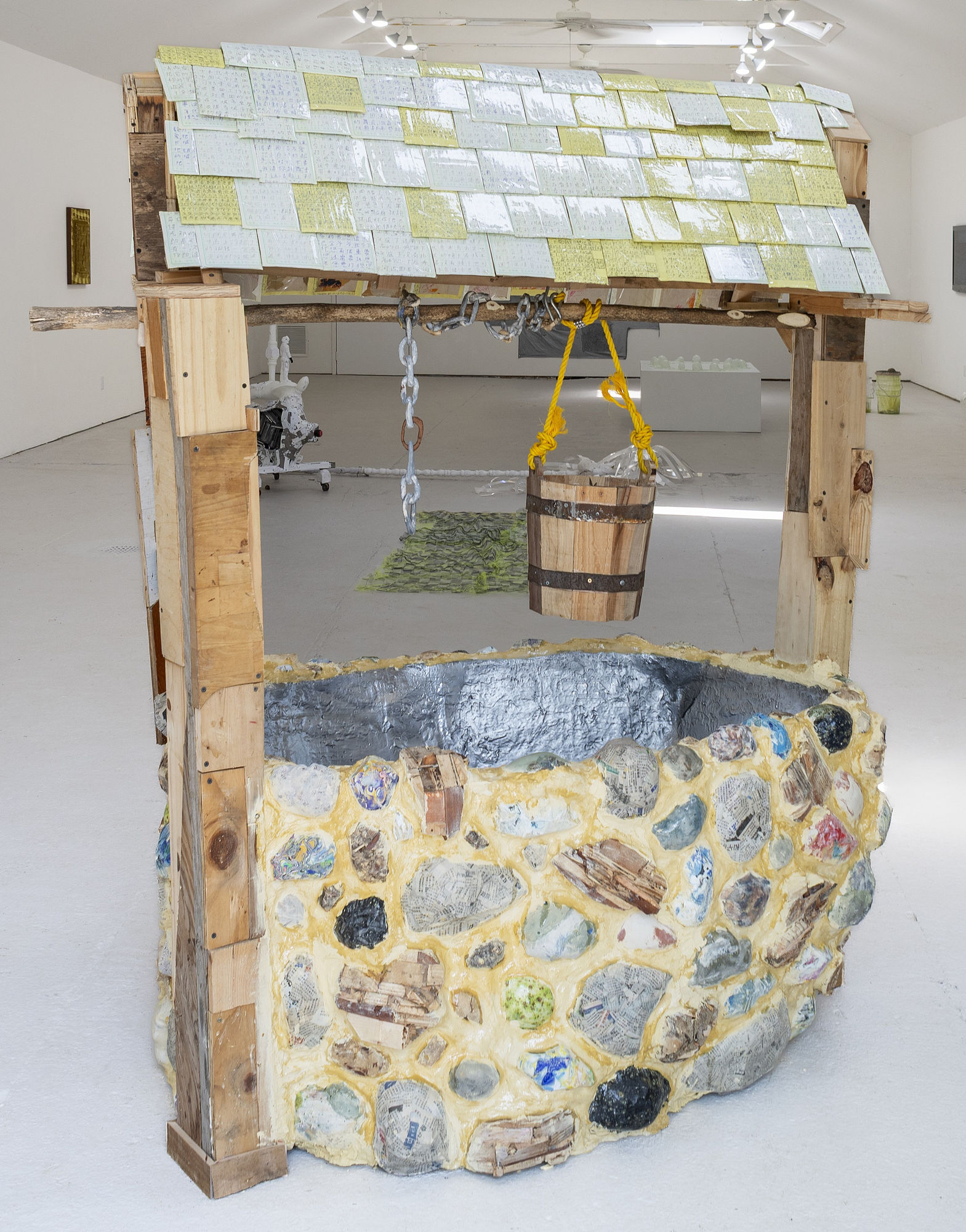 Cynthia Chang a wish, 2025 Fiberglass, resin, papier-mâché, Free Form Air, Bondo, wood, plastic, ceramic, water pump 72 x 56 x 43 inches 182 x 142 x 109 cm