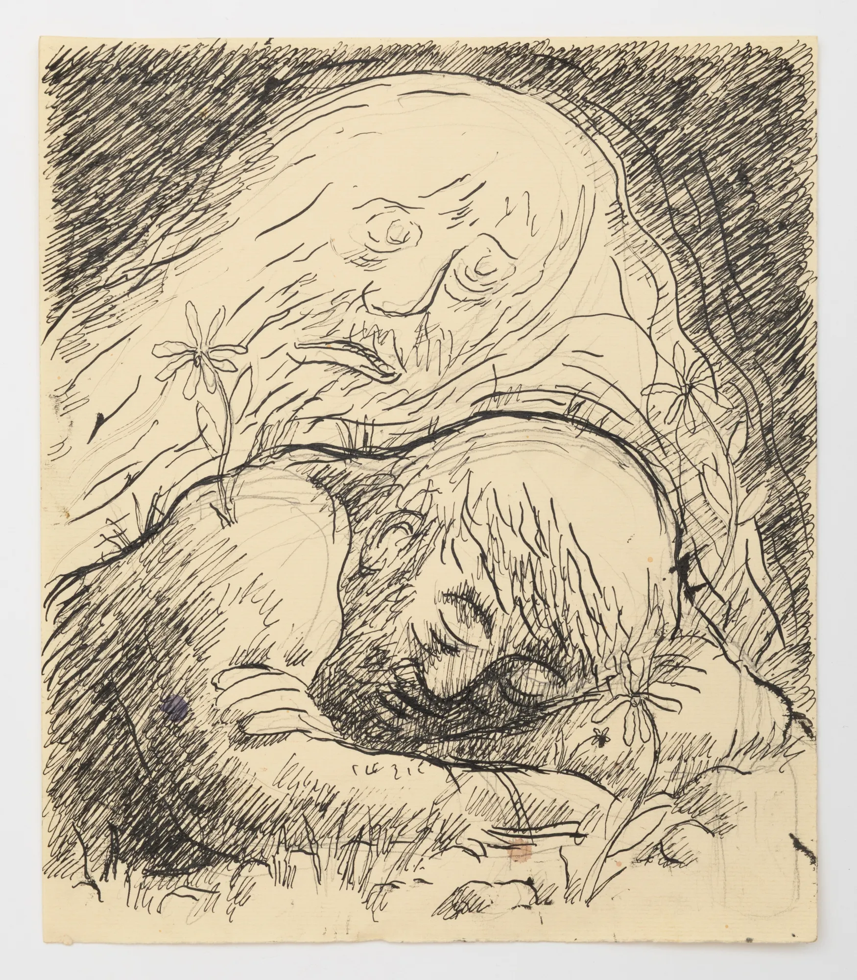 Nat Meade (b. 1975) No Regrets, 2025 Ink on paper 10 5/8 x 9 7/8 inches 26 x 25 cm NM179