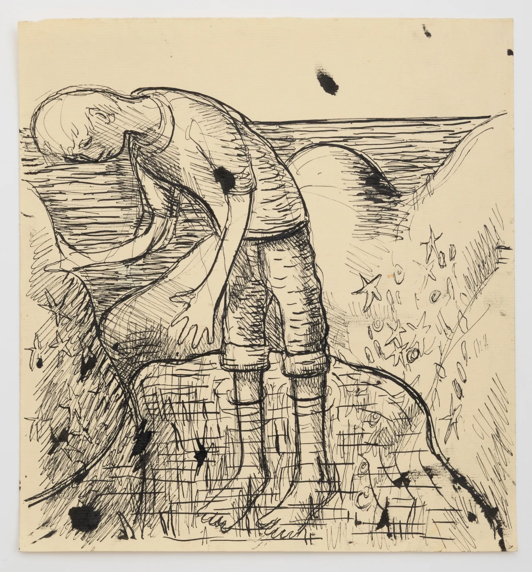 Nat Meade (b. 1975) Tide Pool, 2025 Ink and graphite on paper 11 1/2 x 9 7/8 inches 29 x 25 cm NM181