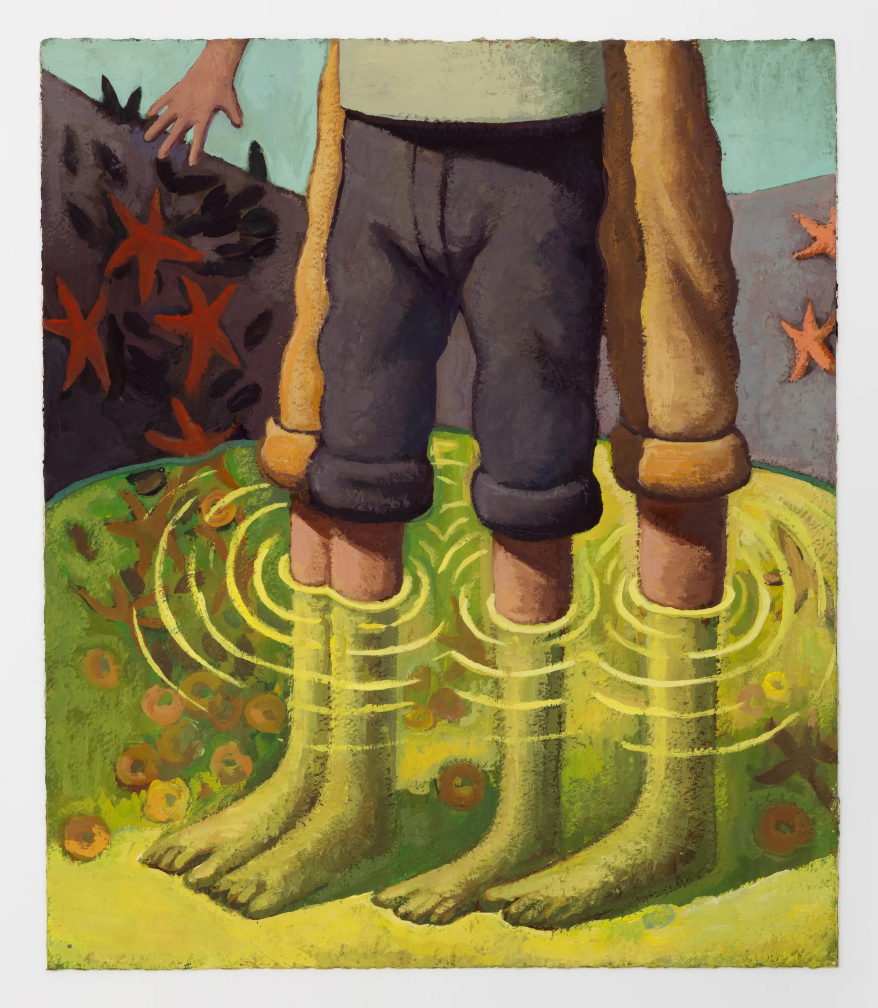 Nat Meade (b. 1975) Tide Pool, 2025 Casein on paper 16 1/2 x 14 inches 41 x 35 cm NM183