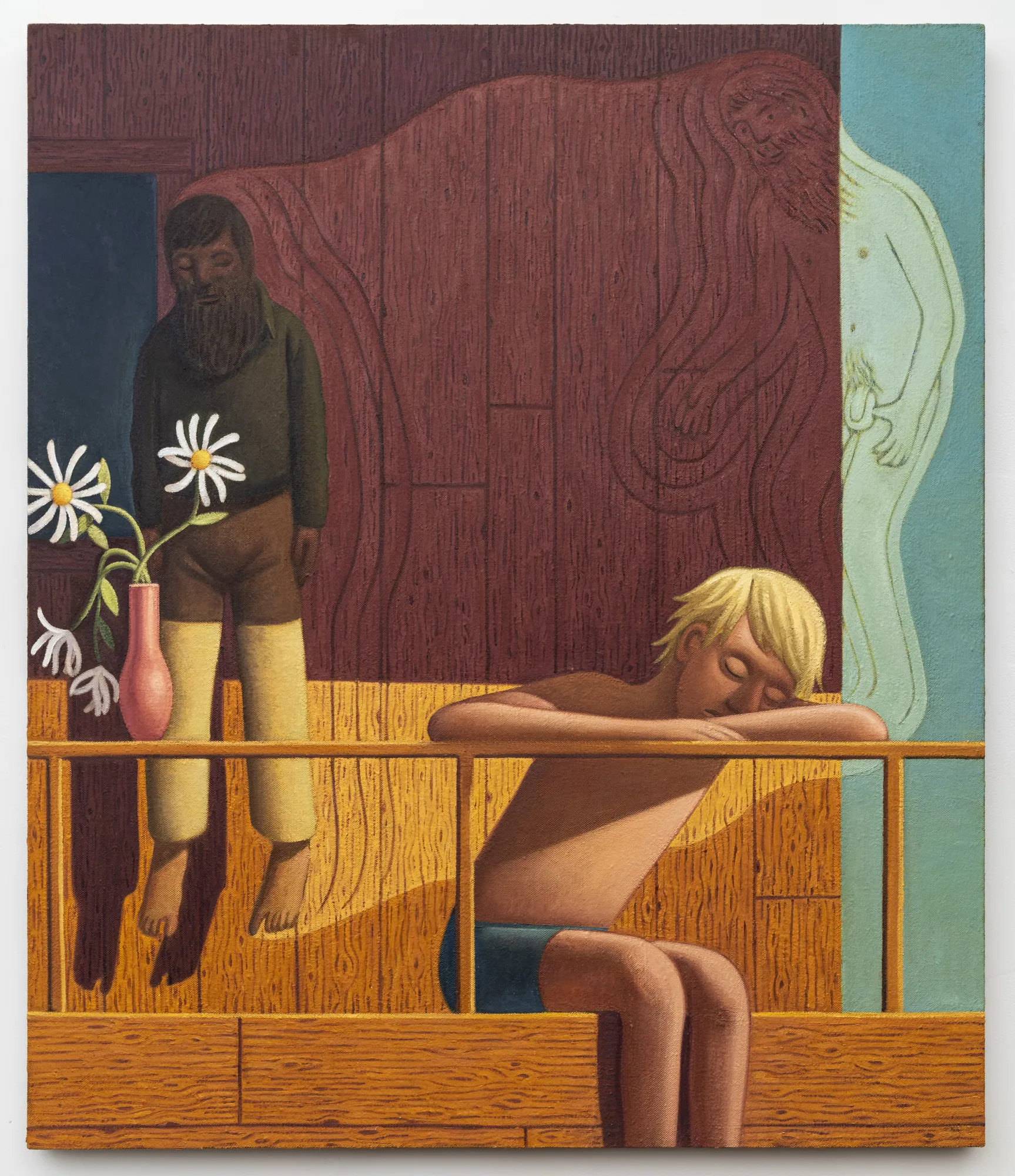 Nat Meade (b. 1975) Porch, 2026 Oil on hemp 54 x 46 inches 137 x 116 cm NM186