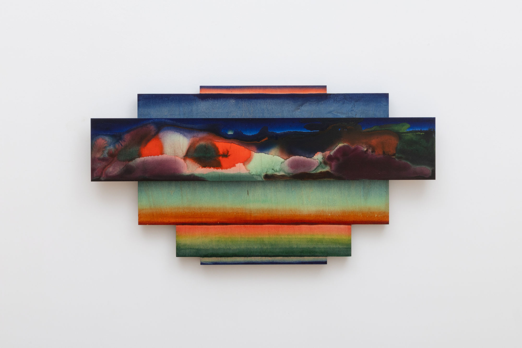 Michael Childress (b. 1987) Bright Night, 2025 Acrylic and wax on wood 16 x 30 inches 40 x 76 cm MC322