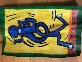 Eva Mead, aged 8. Inspired by Keith Haring.