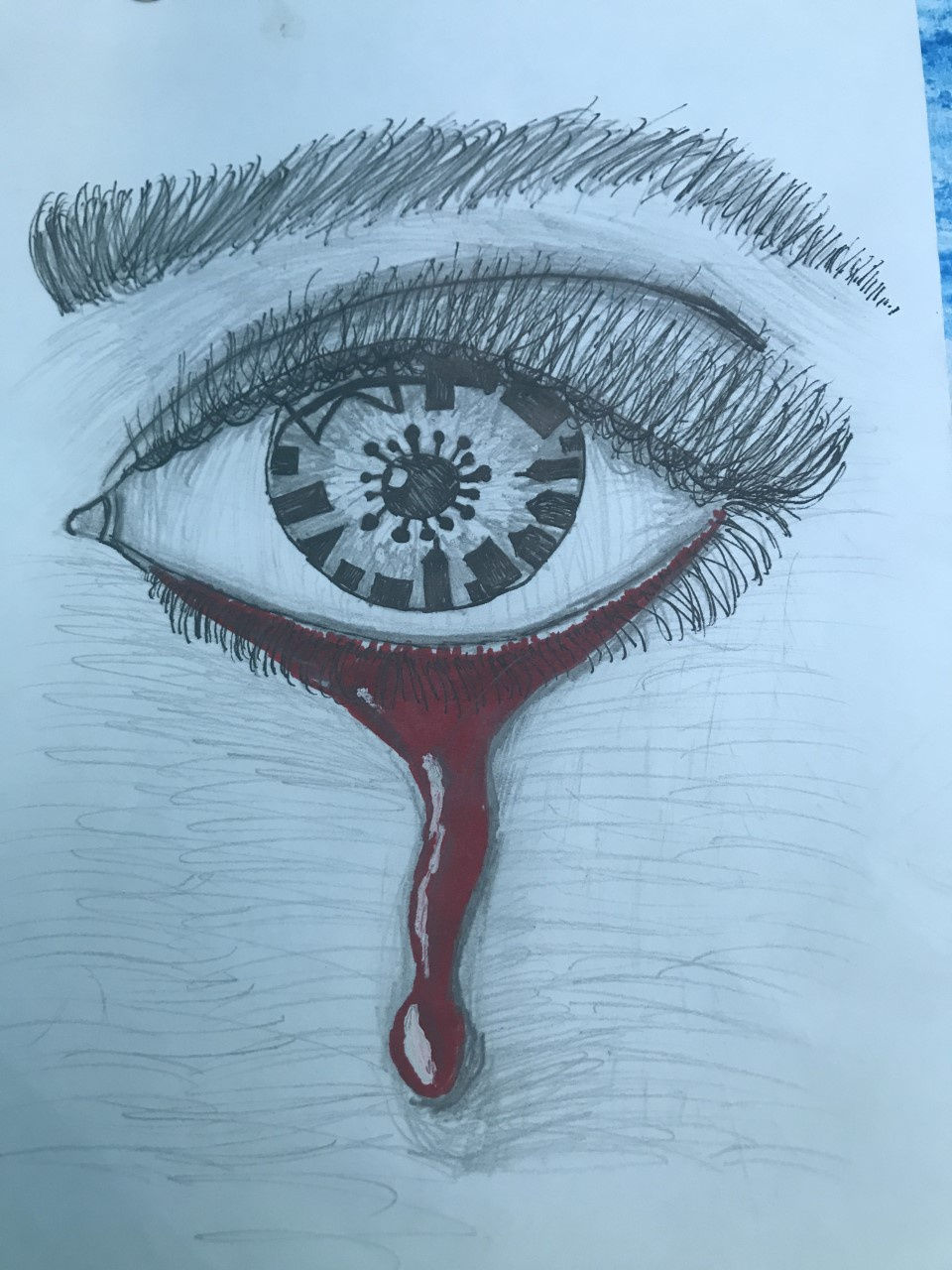 Elizabeth Nevill, age 12 Inspired by Pure Evil The eye of the corona