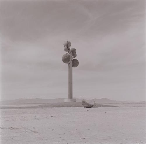 Tree of Utah sculpture in desert