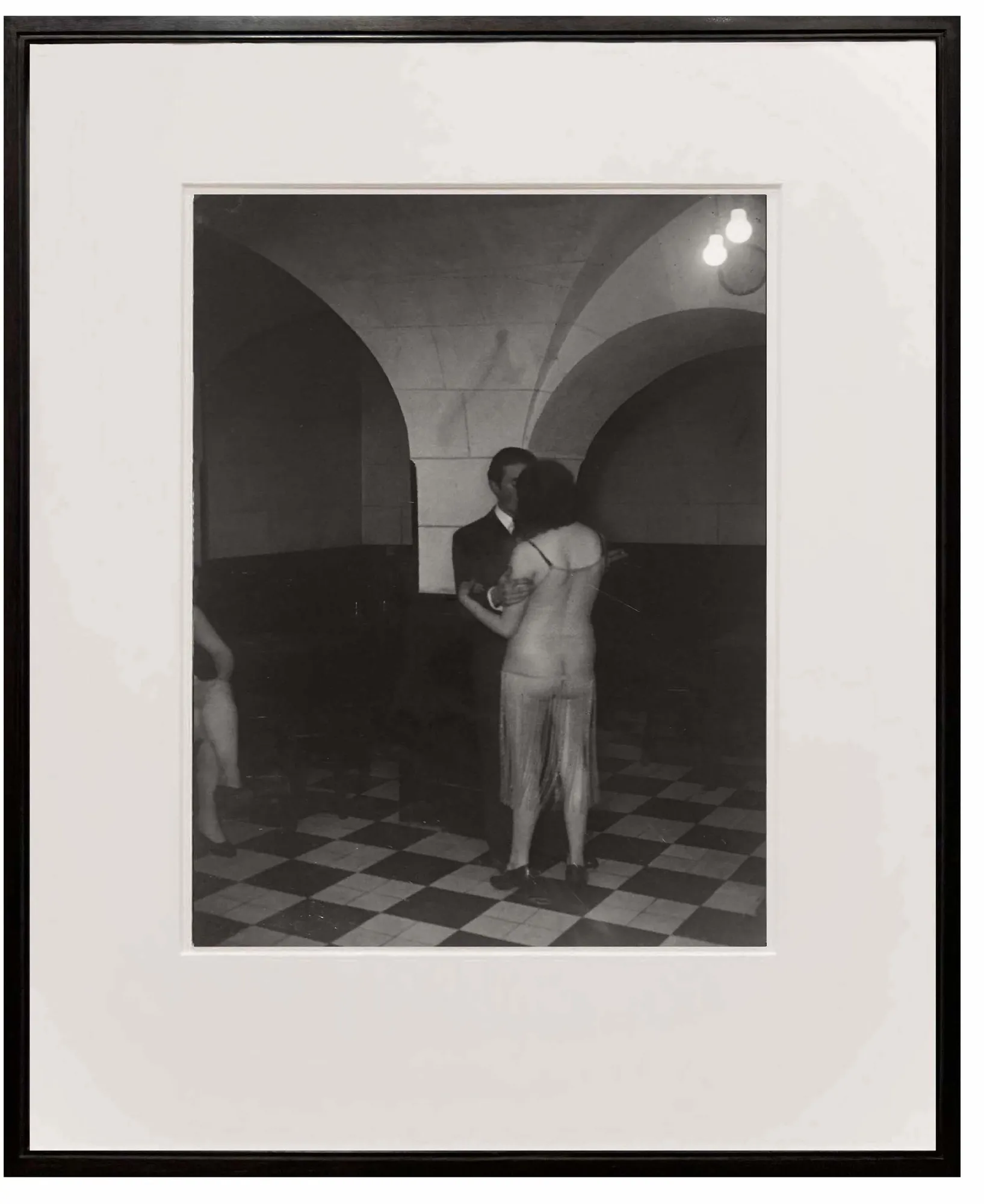 framed photograph of couple dancing at brothel from Paris de Nuit by Brassai