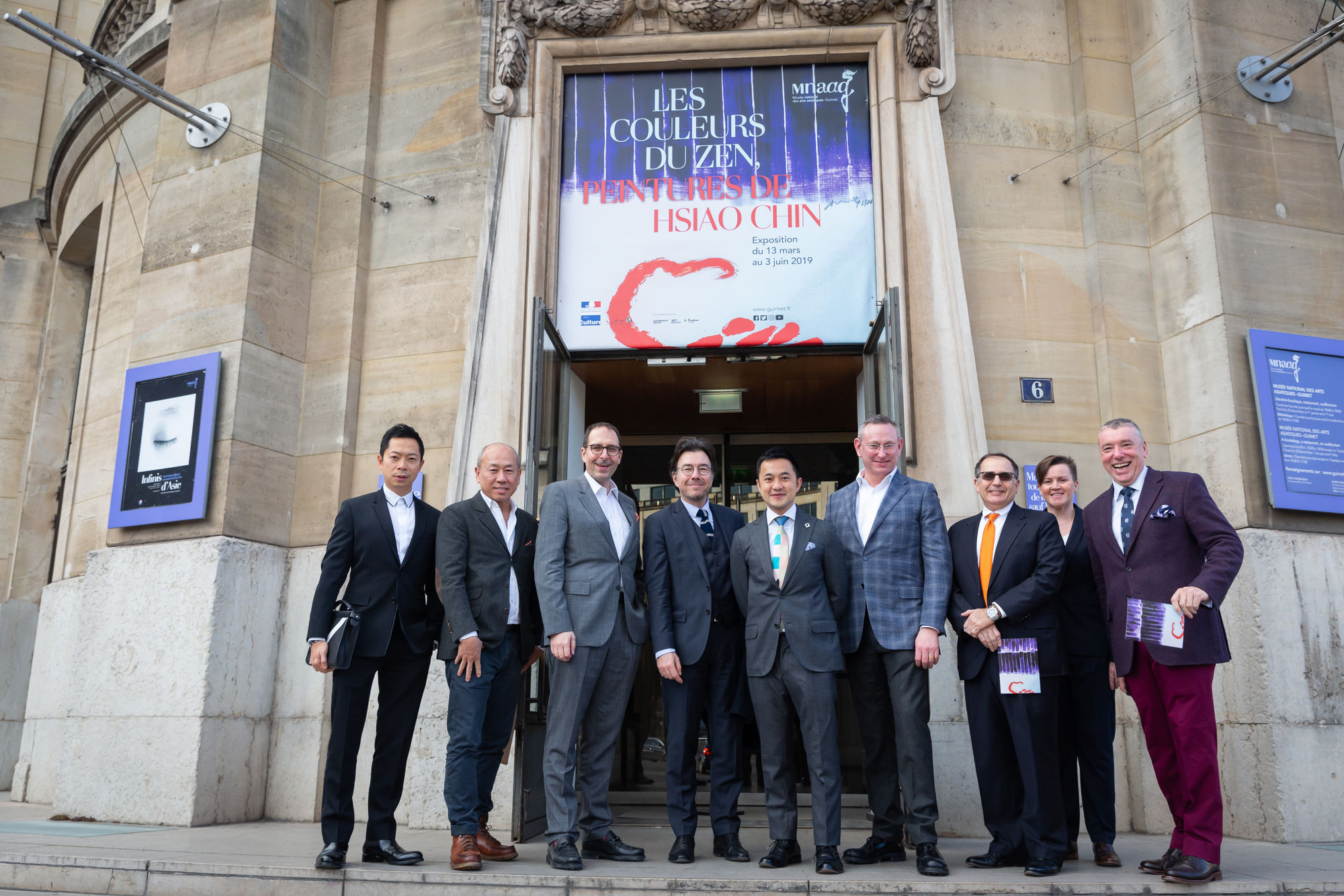Hsiao Chin “Les Couleurs Du Zen: Hommage à Hsiao Chin” exhibition at Musee National des Arts Asiatiques – Guimet, Paris, 2019 2019年蕭勤個展「禪⾊：向蕭勤致敬」於巴黎吉美國⽴亞洲藝術博物館