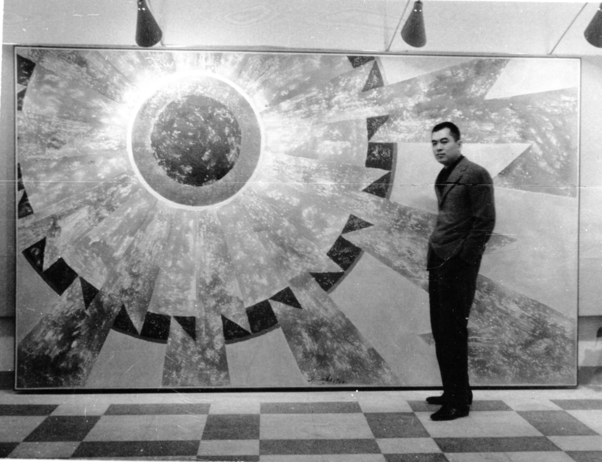 Jan 1965, Hsiao Chin in a group exhibition in Rome 1965年1月蕭勤於羅馬聯展