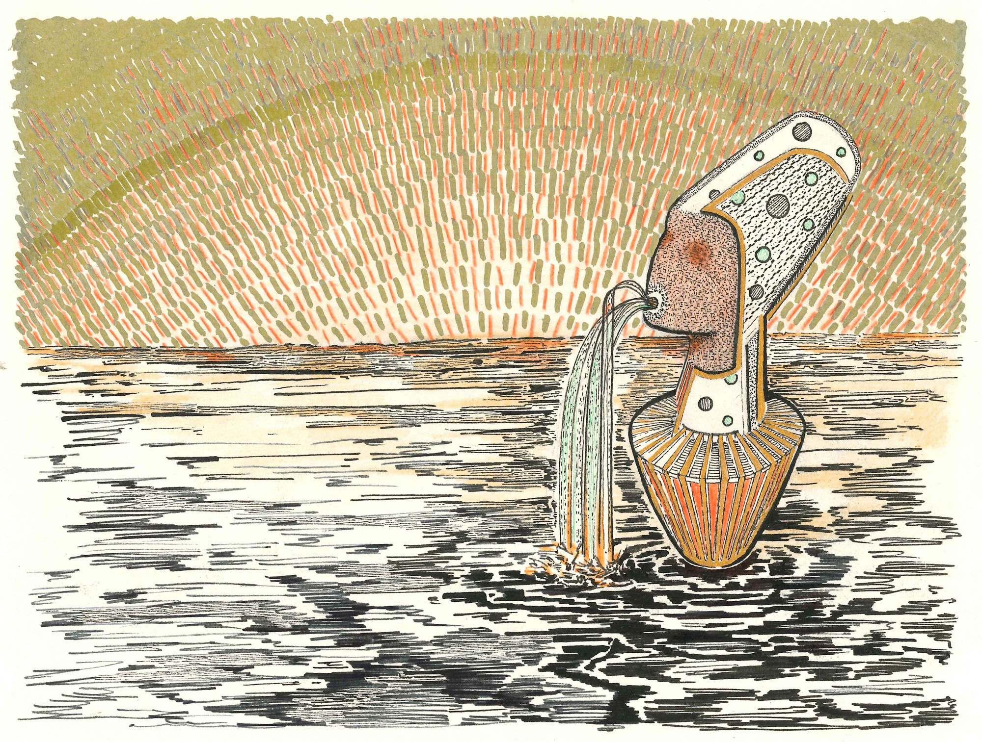 A Fountain by the Sea II by Peter Depelchin, 2018