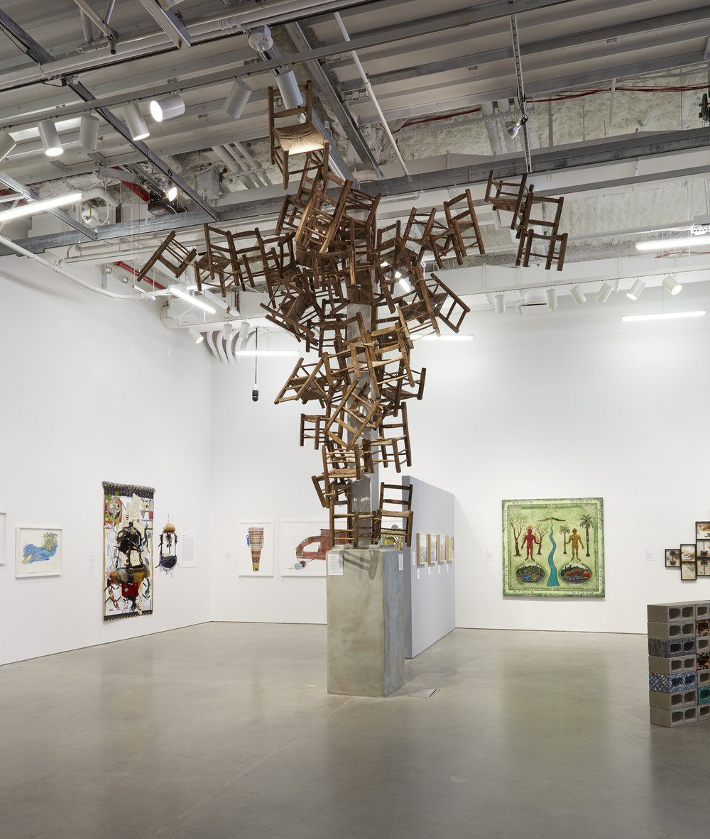 The Sage and The Dreamer, 2018 Wooden chairs, wire, rope BRIC, Brooklyn