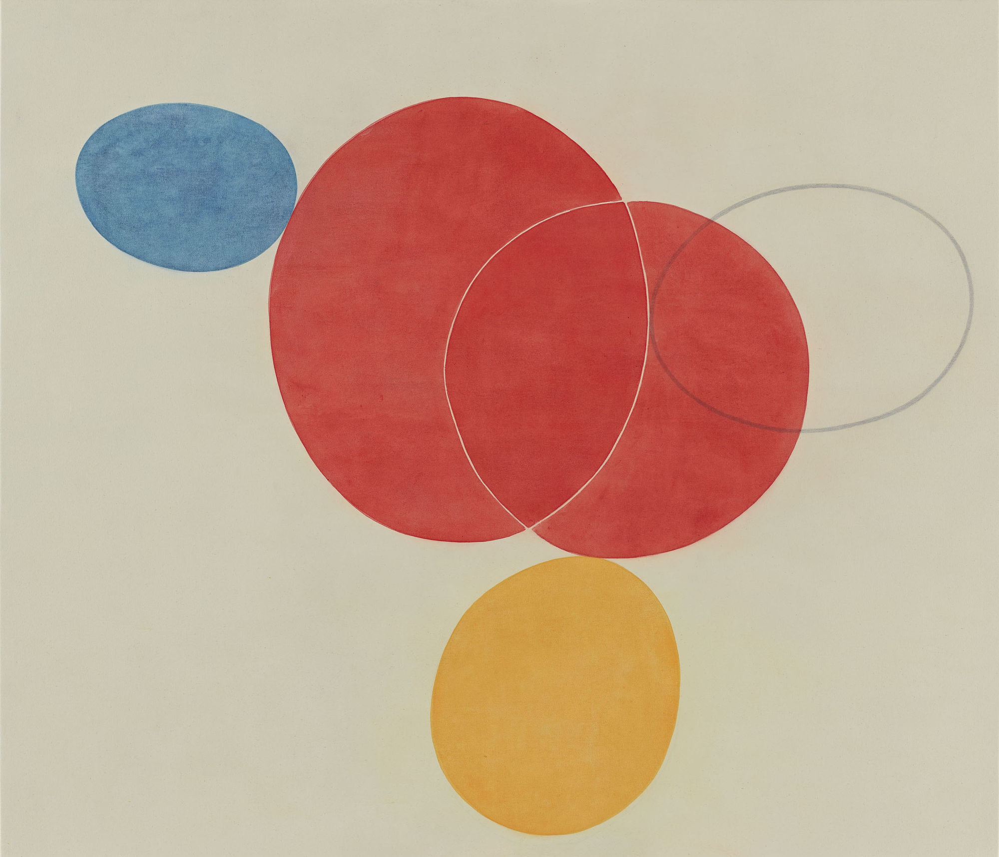 Alejandro Corujeira, Untitled (From the series Latidos), 2019, Acrylic, watercolor and graphite on canvas, 51 1/8 x 59 1/8 in, 130 x 150 cm