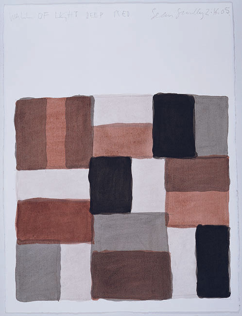 Wall of Light Deep Red 2.16.05 2005 watercolour on paper 76.2 x 55.9 cm (paper size)