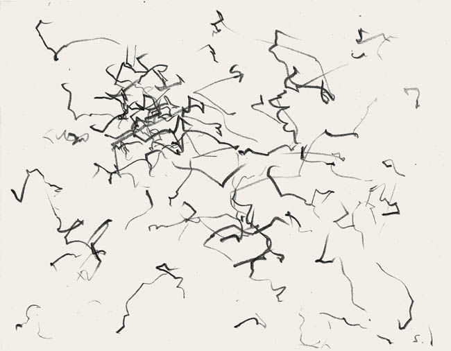 Rhythms II New York, 1954 graphite on paper 8.5 x 11" paper size