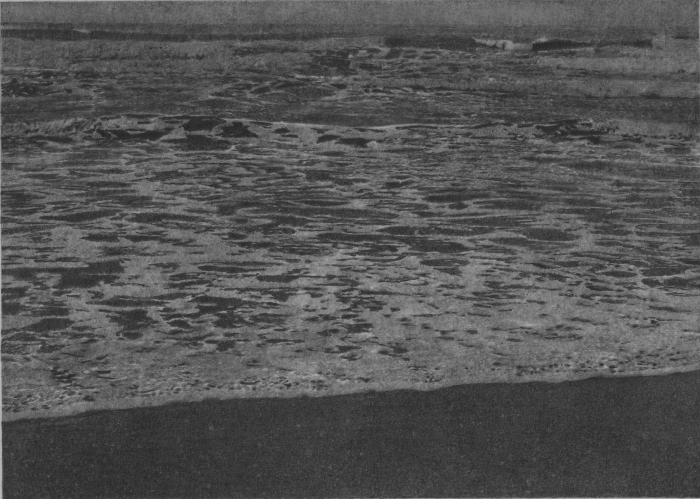 Untitled 51 (Seascape) 2008 pencil on card 12.7 x 17.8 cm image size