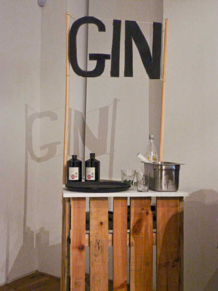 Proposal No 90 (Gin Performance) 11th March, 2010 I propose to invite visitors to the gallery to take part in a performance piece. The piece in question is a re-working of the piece: Gin Performance... The Gin used should be the Gin voted the best Gin in the world by The Wall Street Journal in 20