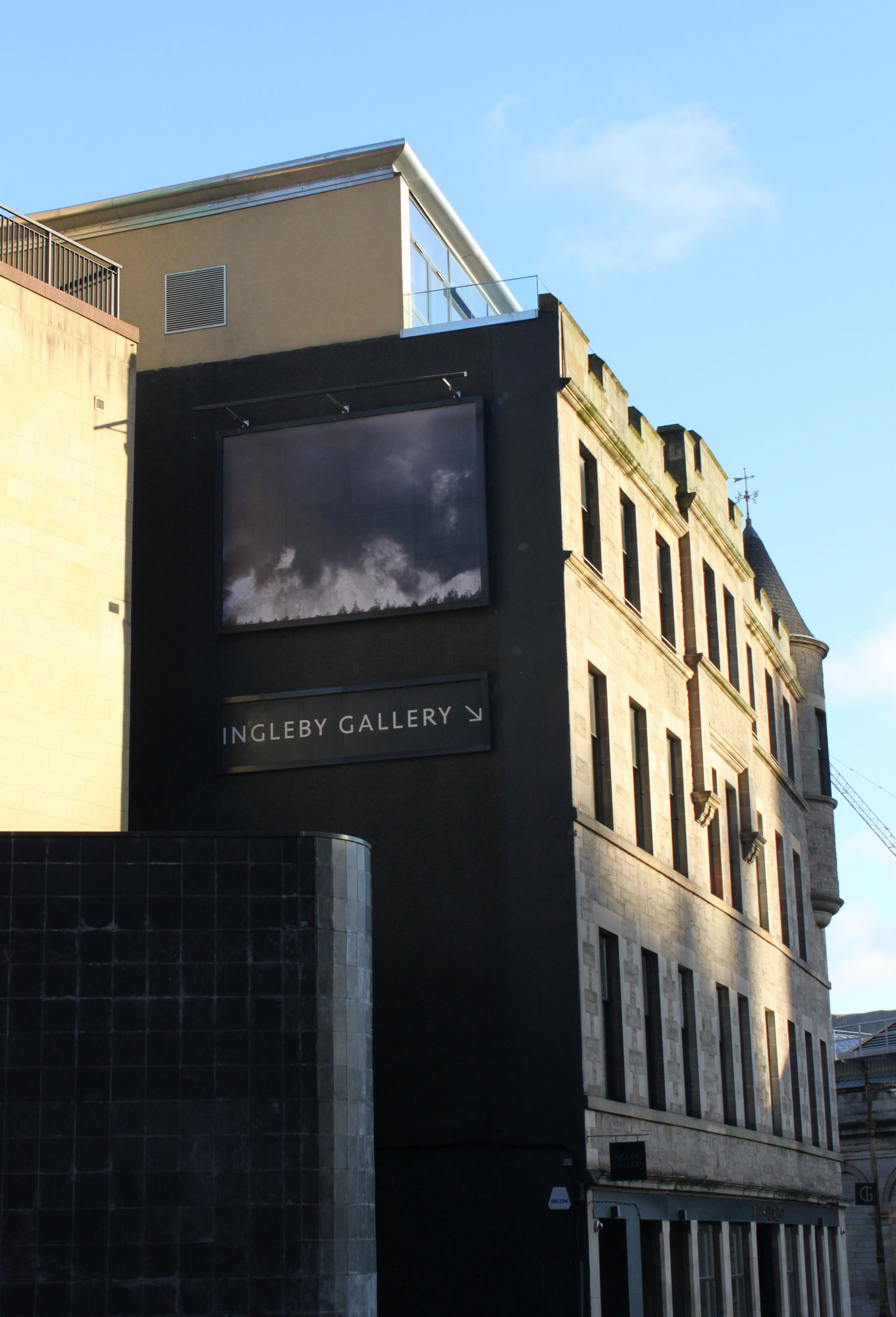 Installation view, Billboard for Edinburgh: Lisa Oppenheim, Ingleby, Edinburgh, 7 November 2015 - 26 Febuary 2016.