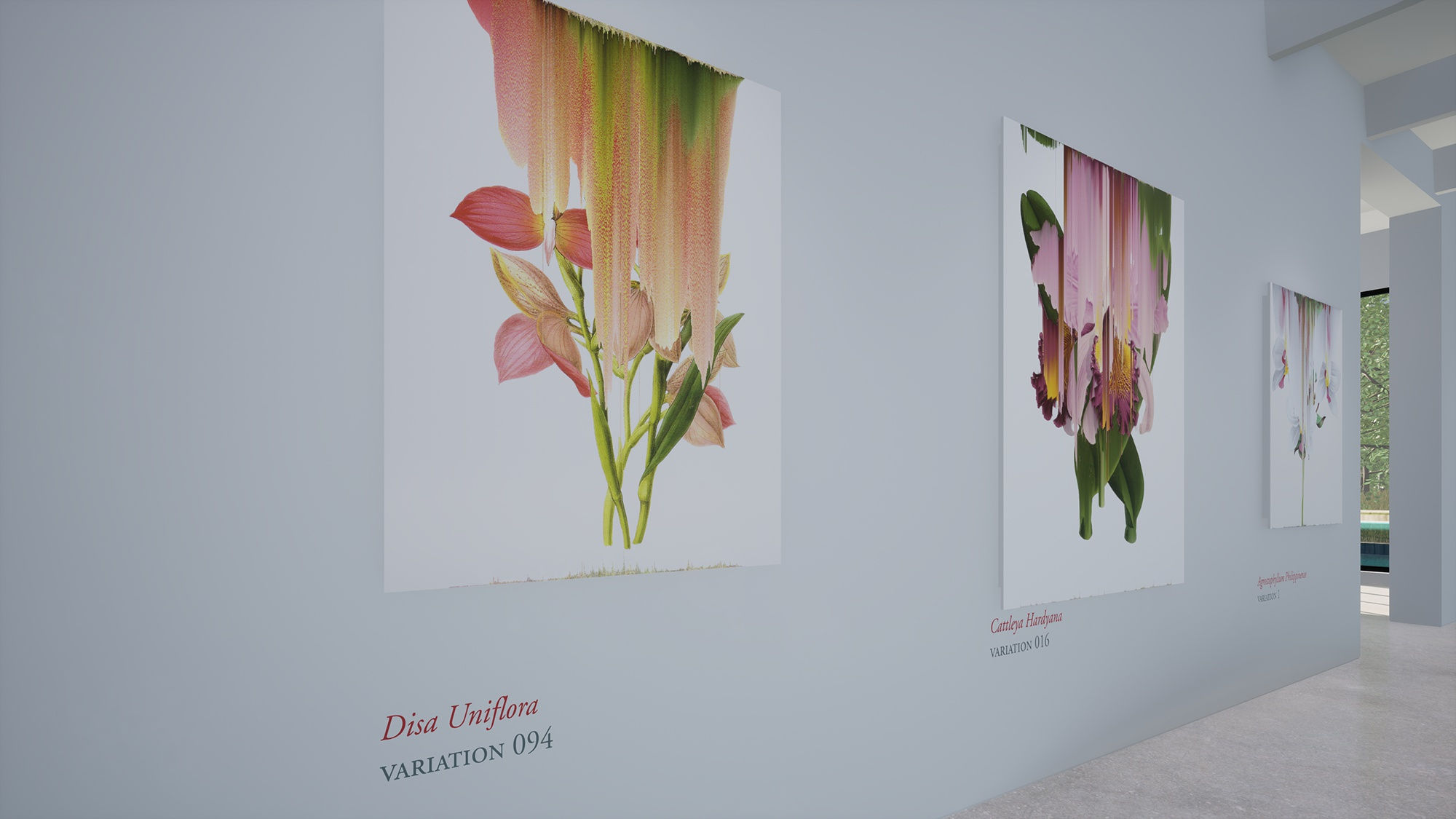 Virtual installation view of the exhibition After Nature by Andrea Wolf, presented by Isabel Croxatto Galería at ICG+. September, 2020. Credit: deeptime.art, courtesy of Isabel Croxatto Galería.