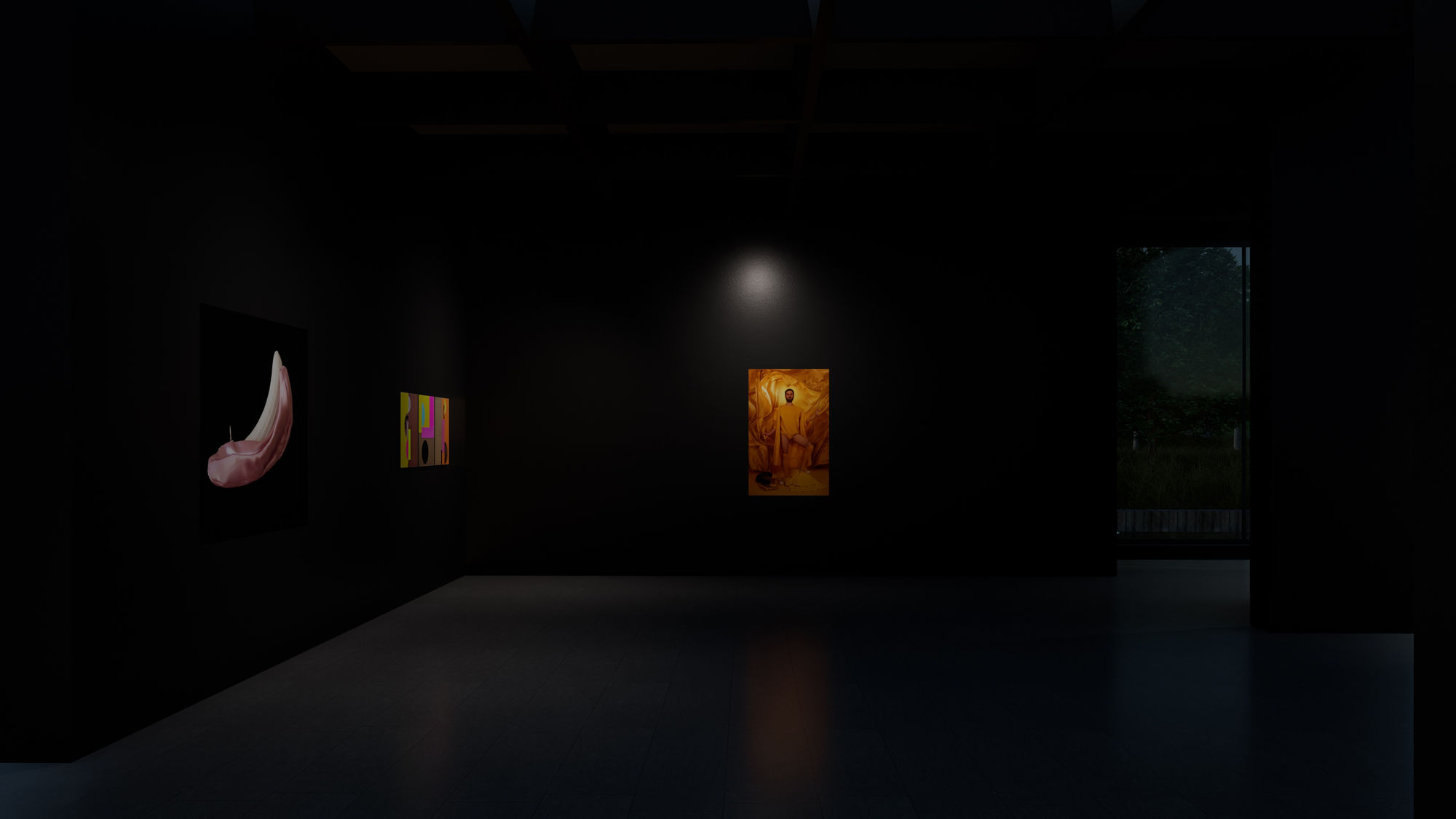 Virtual installation view of CUIR | Curated by Chiachio & Giannone.