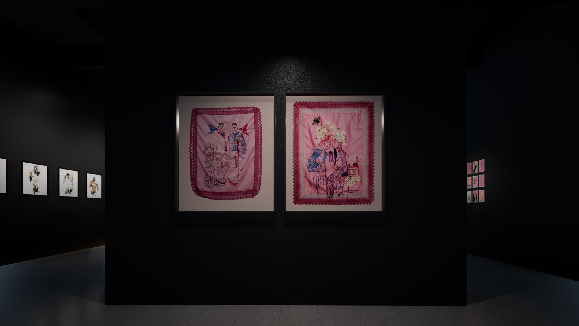 Virtual installation view of CUIR | Curated by Chiachio & Giannone.