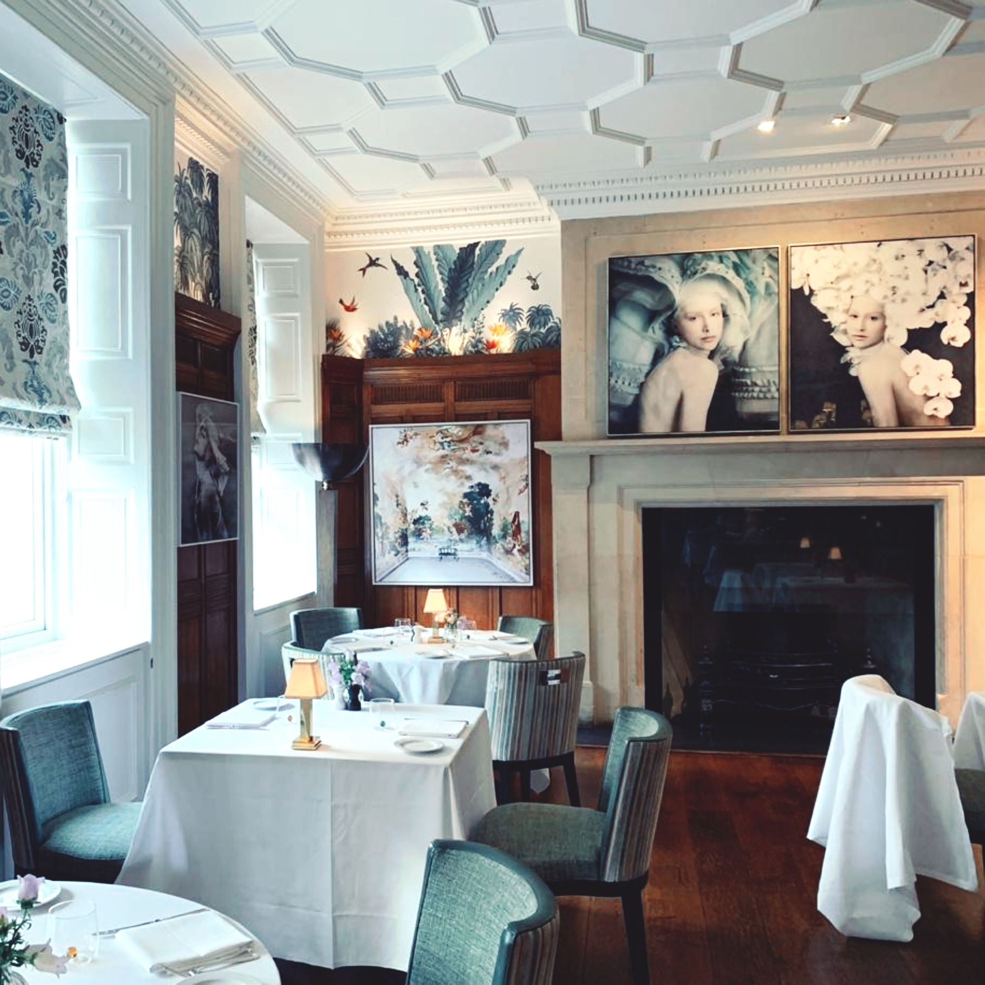 Artworks Isabelle van Zeijl on display at Brown's Hotel