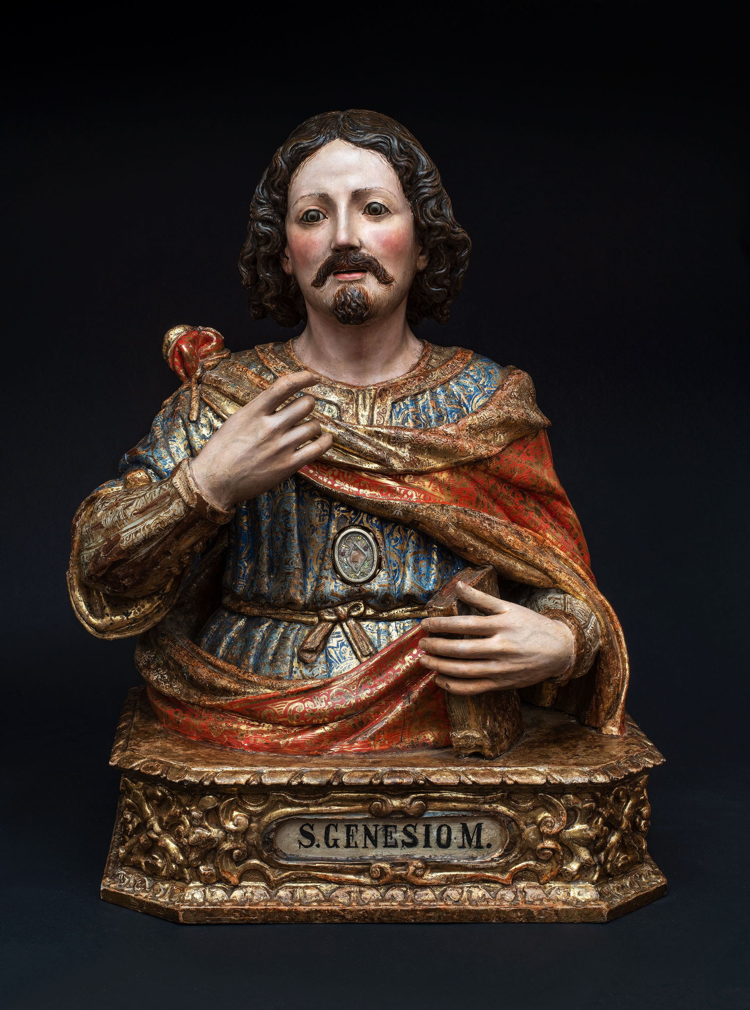 Circle of Padre Carlos, Reliquary bust of Saint Genesium Martyr