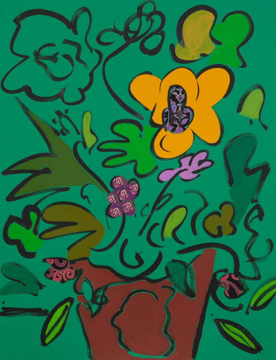 Arjan Zazueta Still Some Light, 2017 acrylic and mixed media on paper 26 3/8 x 20 1/2 inches