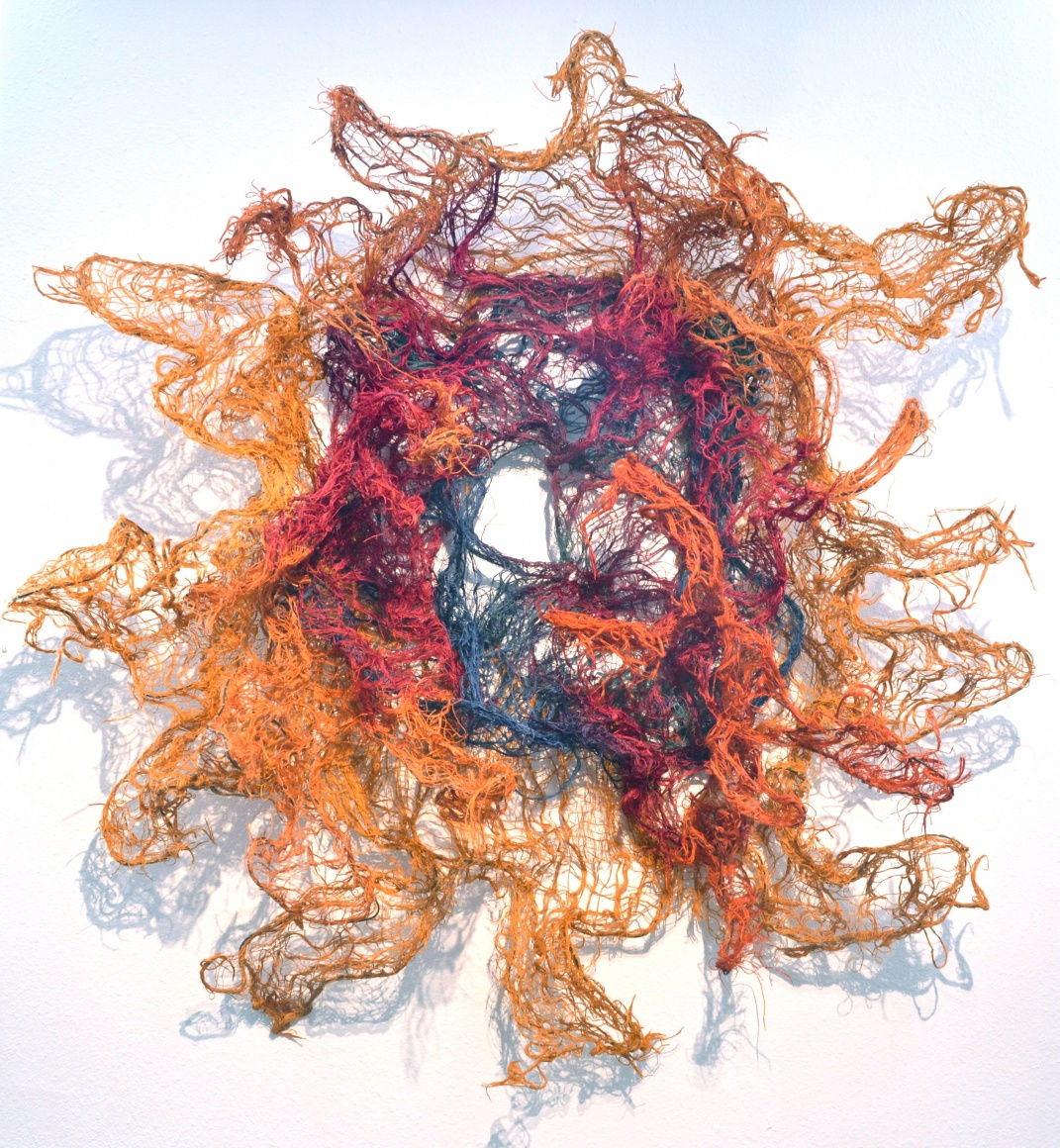 Nnenna Okore Ihe Di Ife (Living Thing), 2016 burlap, dye and wire 81 x 85 x 12 inches